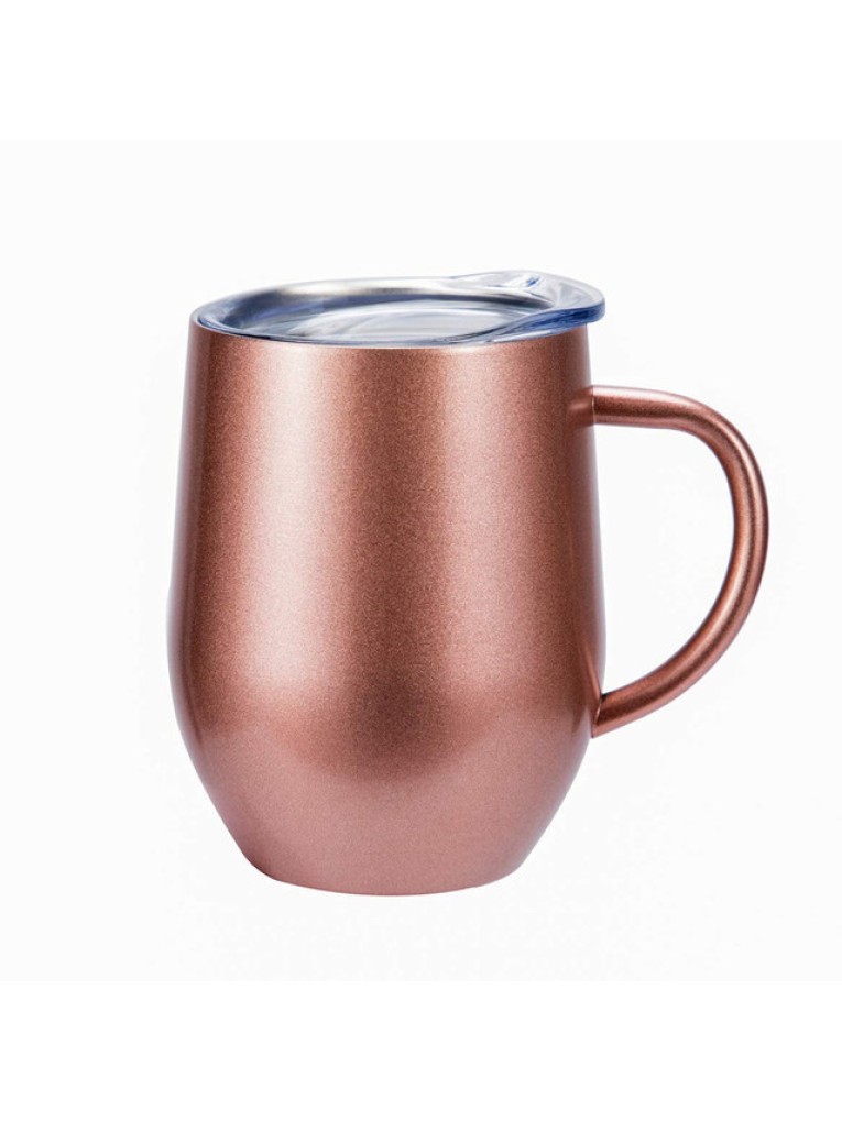 Eggshell cup double stainless steel cup with handle