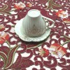 Wine red square embroidery hollowed out dining mat