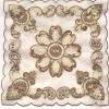 Embroidered mesh flower dining mat