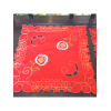 Red Hollow Flower Embroidered Coaster Placemat