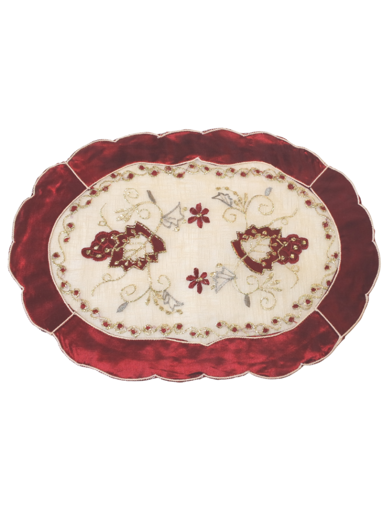 Hand embroidered grape gold thread tablecloth cover cloth coaster