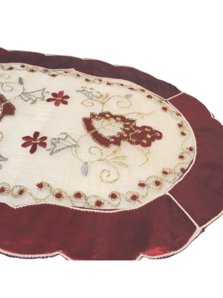 Hand embroidered grape gold thread tablecloth cover cloth coaster