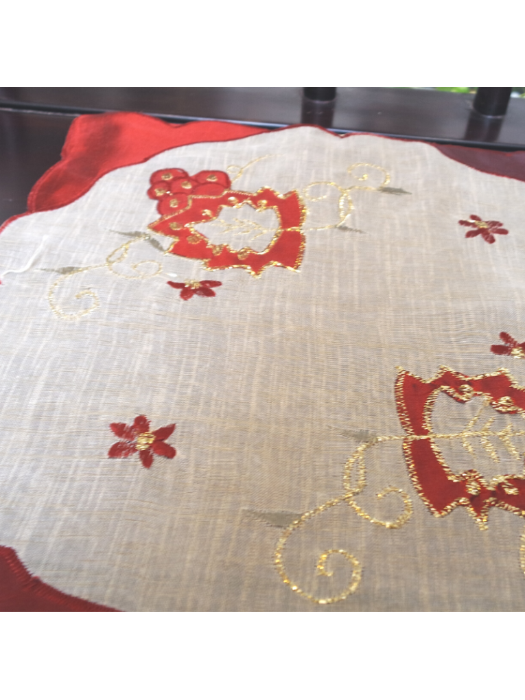 Hand embroidered grape gold thread tablecloth cover cloth coaster