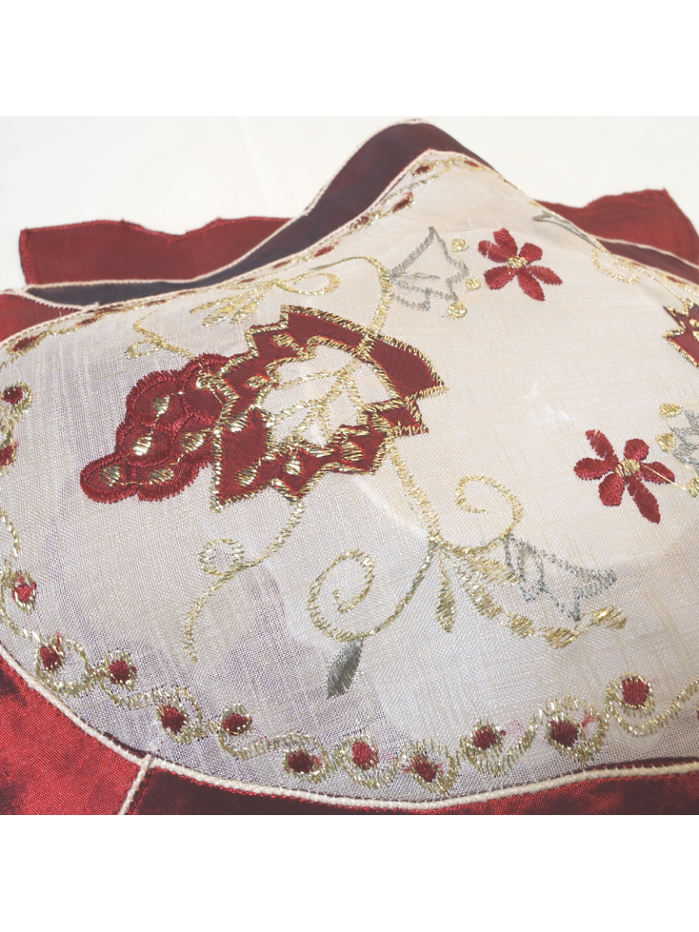 Hand embroidered grape gold thread tablecloth cover cloth coaster