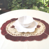 Hand embroidered grape gold thread tablecloth cover cloth coaster