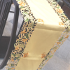 Embroidered Cutout Flower Table Runner Cover